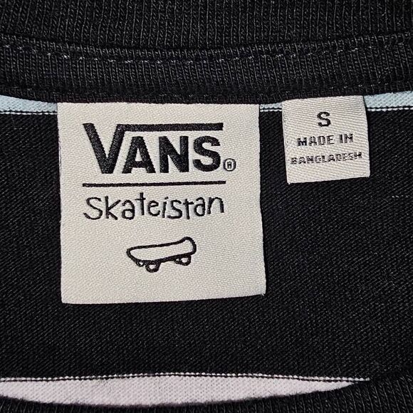 Vans X Skateistan Womens Long‎ Sleeve Striped Tee Tshirt Small - Picture 4 of 6